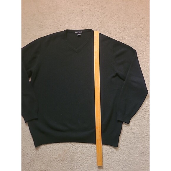 Mark Shale Cashmere Blend Sweater Mens 2XLT Black V-Neck Preppy Dad Sweater - Picture 8 of 13